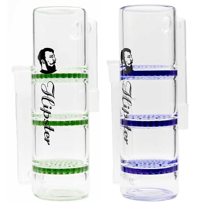Hipster Triple Honeycomb Perc 90 Degree Ash Catcher (AH009) | 14mm | Assorted Colors product image